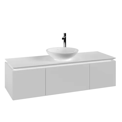 VILLEROY BOCH Legato toaletní skříňka, 3 výsuvy, 1400 x 380 x 500 mm, bílá matná / bílá matná #B58500MS