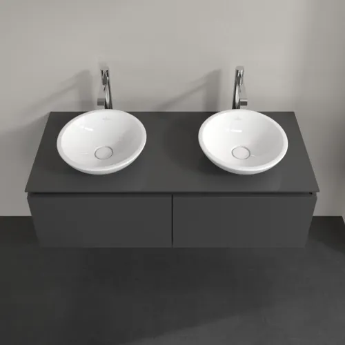 VILLEROY BOCH Legato toaletní skříňka, 2 výsuvy, 1200 x 380 x 500 mm, lesklá šedá / lesklá šedá #B58300FP, obrázek 4