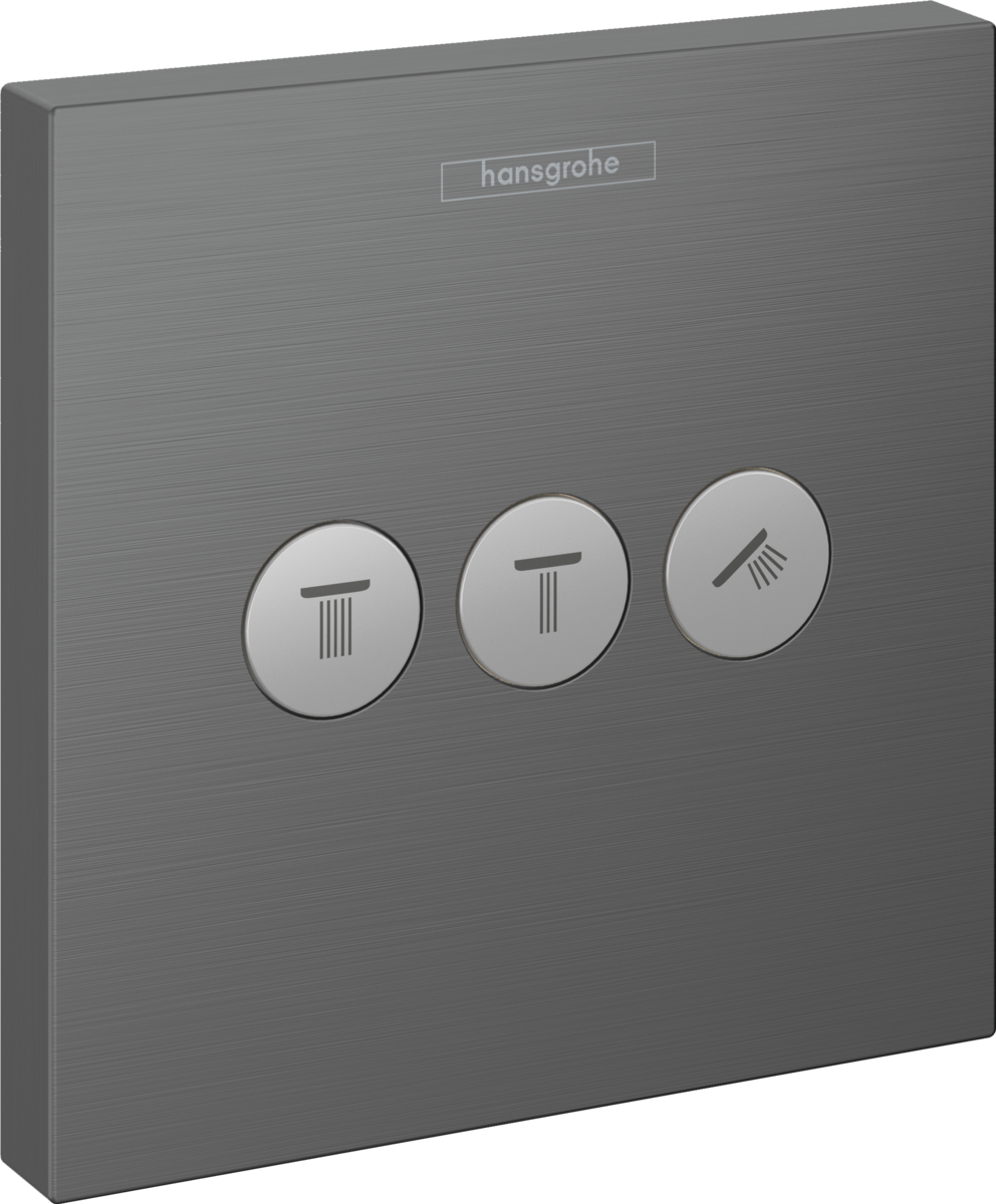 HANSGROHE ShowerSelect Ventil pod omítku pro 3 spotřebiče #15764340 - kartáčovaný černý chrom