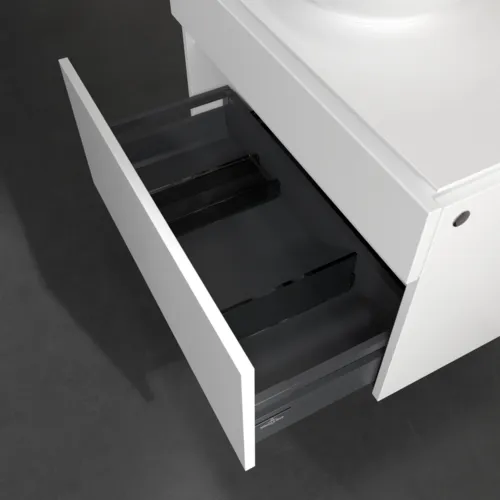 VILLEROY BOCH Legato toaletní skříňka, 2 výsuvy, 800 x 550 x 500 mm, bílá matná / bílá matná #B57000MS, obrázek 6