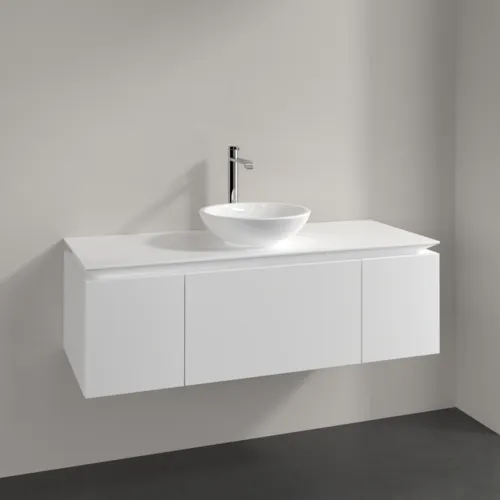 VILLEROY BOCH Legato toaletní skříňka, 3 výsuvy, 1200 x 380 x 500 mm, bílá matná / bílá matná #B57700MS, obrázek 2
