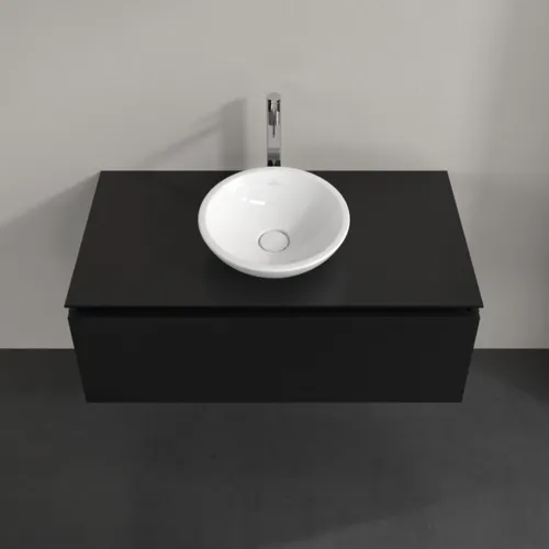 VILLEROY BOCH Legato toaletní skříňka, 1 zásuvka, 1000 x 380 x 500 mm, černý matný lak / černý matný lak #B57100PD, obrázek 4