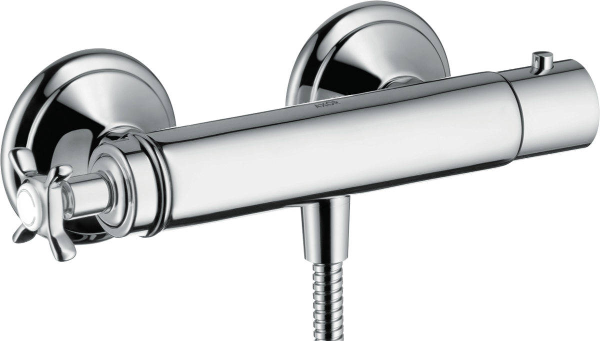 HANSGROHE AXOR Montreux Sprchový termostat s instalací na stěnu, s rukojetí ve tvaru kříže 16261000