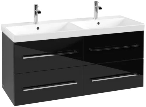 VILLEROY BOCH Avento toaletní skříňka, 4 výsuvy, 1180 x 514 x 484 mm, Crystal Black #A89300B3