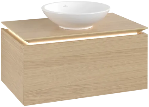 VILLEROY BOCH Legato toaletní skříňka, s osvětlením, 1 zásuvka, 800 x 380 x 500 mm, severský dub / severský dub #B569L0VJ