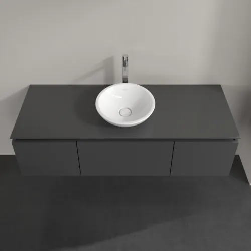 VILLEROY BOCH Legato toaletní skříňka, 3 výsuvy, 1400 x 380 x 500 mm, lesklá šedá / lesklá šedá #B58500FP, obrázek 4