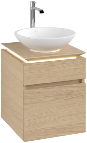 VILLEROY BOCH Legato toaletní skříňka, s osvětlením, 2 výsuvy, 450 x 550 x 500 mm, severský dub / severský dub #B566L0VJ