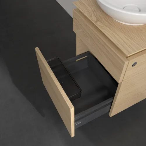 VILLEROY BOCH Legato toaletní skříňka, s osvětlením, 2 výsuvy, 450 x 550 x 500 mm, severský dub / severský dub #B566L0VJ, obrázek 5