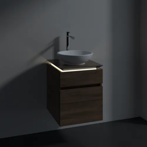 VILLEROY BOCH Legato toaletní skříňka, s osvětlením, 2 výsuvy, 450 x 550 x 500 mm, Arizona Oak / Arizona Oak #B566L0VH, obrázek 3