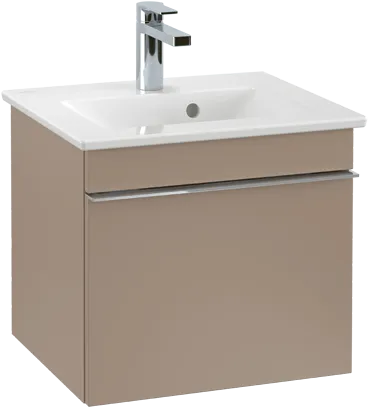 VILLEROY BOCH Venticello toaletní skříňka, 1 zásuvka, 466 x 420 x 425 mm, Volcano Black / Volcano Black #A93101VL