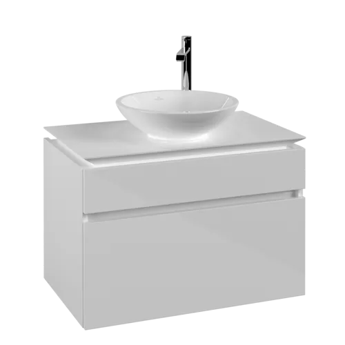 VILLEROY BOCH Legato toaletní skříňka, 2 výsuvy, 800 x 550 x 500 mm, lesklá bílá / lesklá bílá #B57000DH