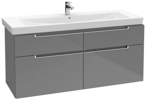 VILLEROY BOCH Subway 2.0 Vanity unit, 4 výsuvy, 1287 x 590 x 449 mm, lesklá šedá #A91610FP