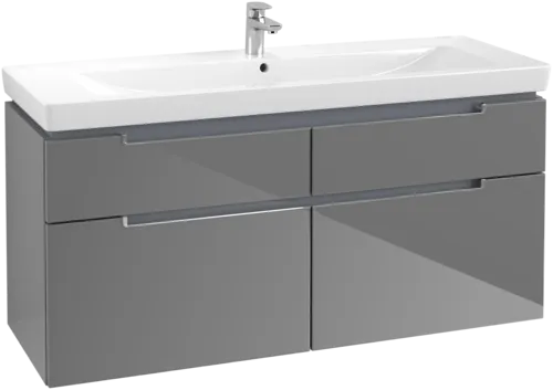 VILLEROY BOCH Subway 2.0 Vanity unit, 4 výsuvy, 1287 x 590 x 449 mm, lesklá šedá #A91610FP, obrázek 2