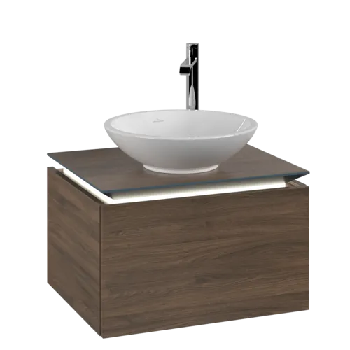 VILLEROY BOCH Legato toaletní skříňka, s osvětlením, 1 zásuvka, 600 x 380 x 500 mm, Arizona Oak / Arizona Oak #B567L0VH