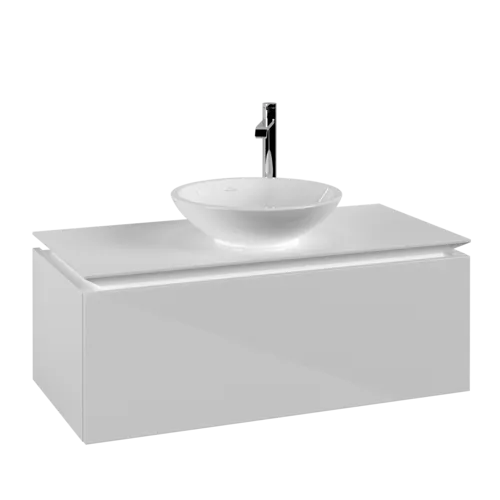 VILLEROY BOCH Legato toaletní skříňka, 1 zásuvka, 1000 x 380 x 500 mm, lesklá bílá / lesklá bílá #B57100DH