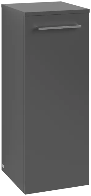 VILLEROY BOCH Boční skříňka Avento, 1 dvířka, 347 x 888 x 405 mm, grafitová barva #A89500VR