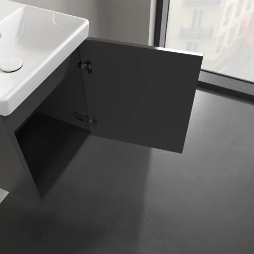 VILLEROY BOCH Avento toaletní skříňka, 1 dvířka, 426 x 514 x 384 mm, grafitová barva #A88711VR, obrázek 6