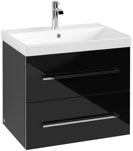 VILLEROY BOCH Avento toaletní skříňka, 2 výsuvy, 630 x 514 x 484 mm, Crystal Black #A89000B3