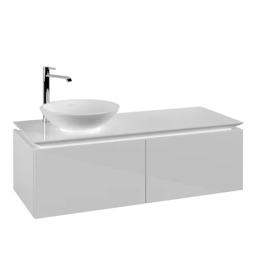 VILLEROY BOCH Legato toaletní skříňka, 2 výsuvy, 1200 x 380 x 500 mm, lesklá bílá / lesklá bílá #B57900DH