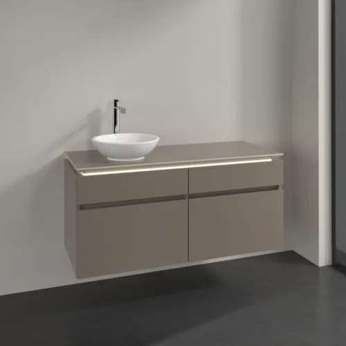 VILLEROY BOCH Legato toaletní skříňka, s osvětlením, 4 výsuvy, 1200 x 550 x 500 mm, Truffle Grey / Truffle Grey #B580L0VG, obrázek 2