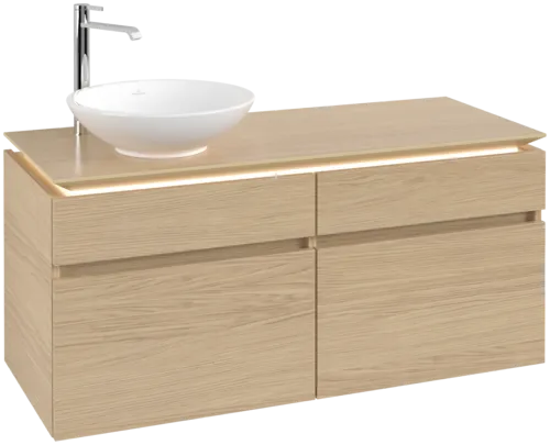 VILLEROY BOCH Legato toaletní skříňka, s osvětlením, 4 výsuvy, 1200 x 550 x 500 mm, severský dub / severský dub #B580L0VJ