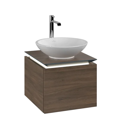 VILLEROY BOCH Legato toaletní skříňka, s osvětlením, 1 zásuvka, 450 x 380 x 500 mm, Arizona Oak / Arizona Oak #B565L0VH