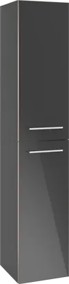 VILLEROY BOCH Vysoká skříňka Avento, 2 dveře, 346 x 1760 x 404 mm, grafitová barva #A89400VR