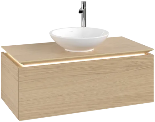 VILLEROY BOCH Legato toaletní skříňka, s osvětlením, 1 zásuvka, 1000 x 380 x 500 mm, severský dub / severský dub #B571L0VJ