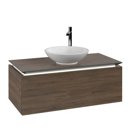 VILLEROY BOCH Legato toaletní skříňka, s osvětlením, 1 zásuvka, 1000 x 380 x 500 mm, Arizona Oak / Arizona Oak #B571L0VH