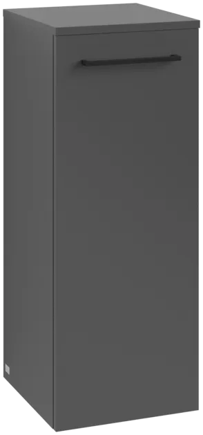 VILLEROY BOCH Boční skříňka Avento, 1 dvířka, 347 x 888 x 405 mm, grafitová barva #A89511VR