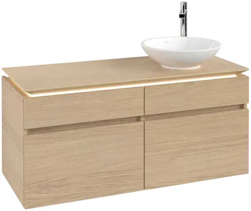 VILLEROY BOCH Legato toaletní skříňka, s osvětlením, 4 výsuvy, 1200 x 550 x 500 mm, severský dub / severský dub #B582L0VJ