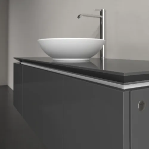 VILLEROY BOCH Legato toaletní skříňka, 3 výsuvy, 1200 x 380 x 500 mm, lesklá šedá / lesklá šedá #B57700FP, obrázek 5
