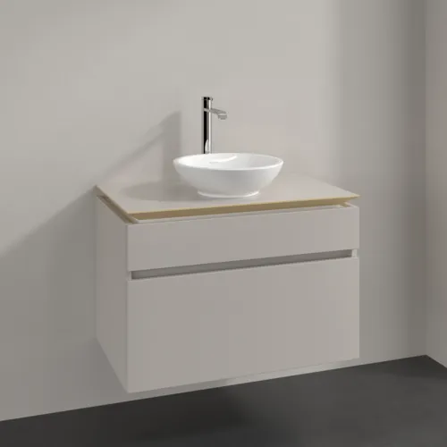 VILLEROY BOCH Legato toaletní skříňka, 2 výsuvy, 800 x 550 x 500 mm, Soft Grey / Soft Grey #B57000VK, obrázek 2