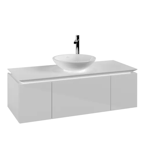 VILLEROY BOCH Legato toaletní skříňka, 3 výsuvy, 1200 x 380 x 500 mm, lesklá bílá / lesklá bílá #B57700DH