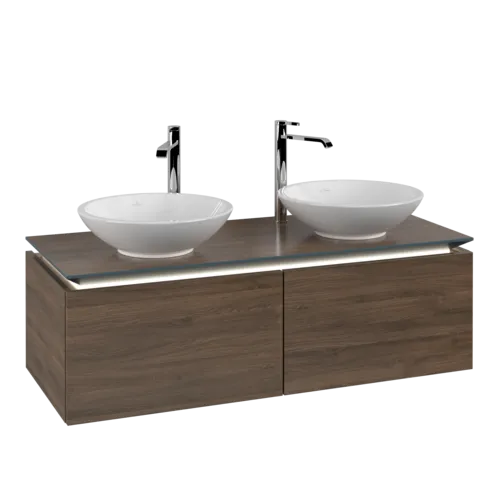 VILLEROY BOCH Legato toaletní skříňka, s osvětlením, 2 výsuvy, 1200 x 380 x 500 mm, Arizona Oak / Arizona Oak #B583L0VH