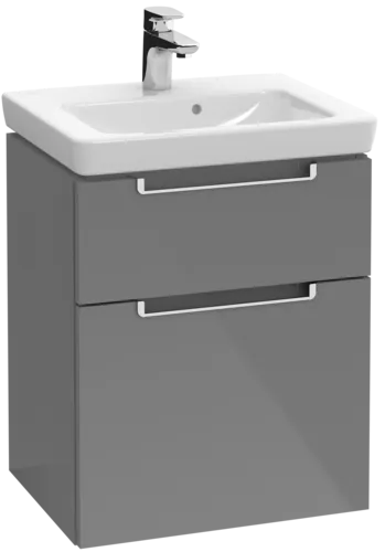 VILLEROY BOCH Subway 2.0 Vanity unit, 2 výsuvy, 485 x 590 x 379 mm, lesklá šedá #A90710FP