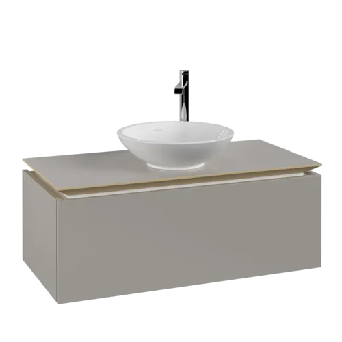 VILLEROY BOCH Legato toaletní skříňka, 1 zásuvka, 1000 x 380 x 500 mm, Soft Grey / Soft Grey #B57100VK