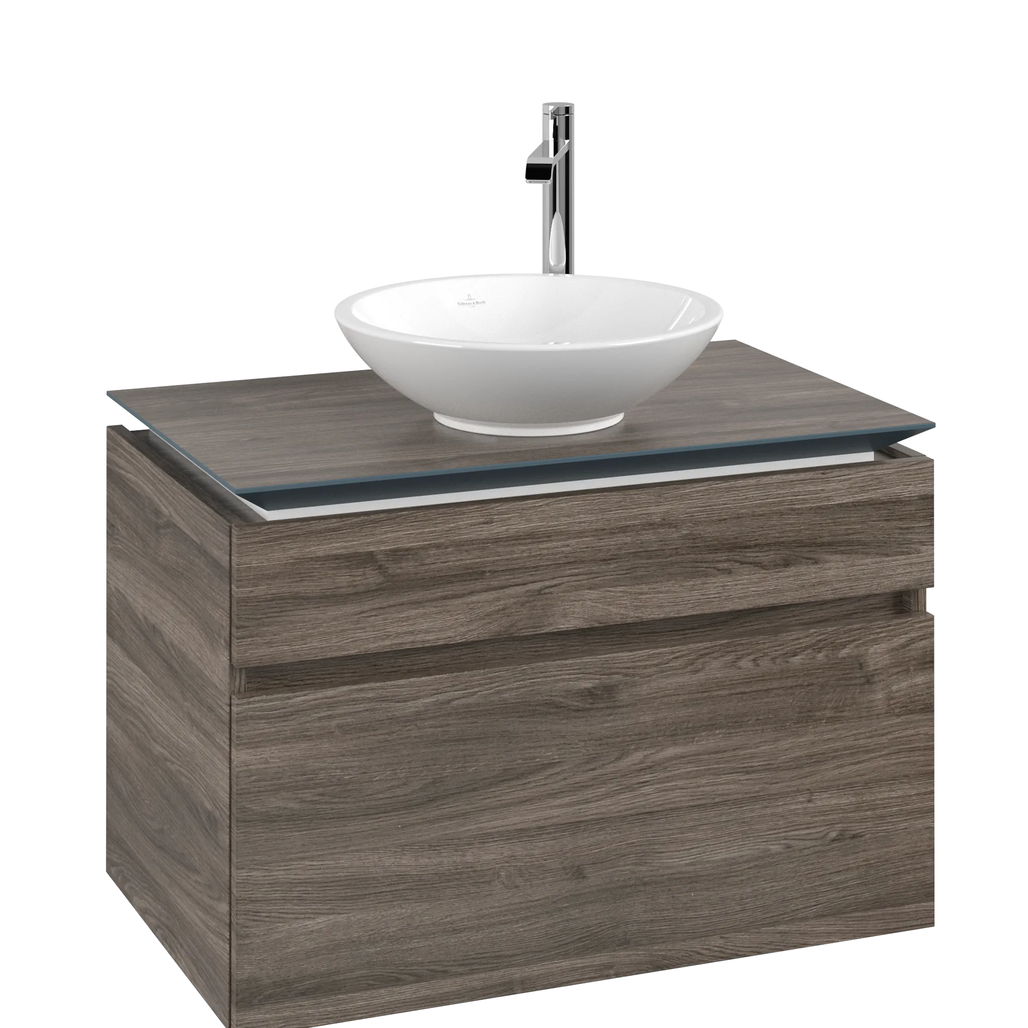 VILLEROY BOCH Legato toaletní skříňka, 2 výsuvy, 800 x 550 x 500 mm, Kamenný dub / Kamenný dub #B57000RK