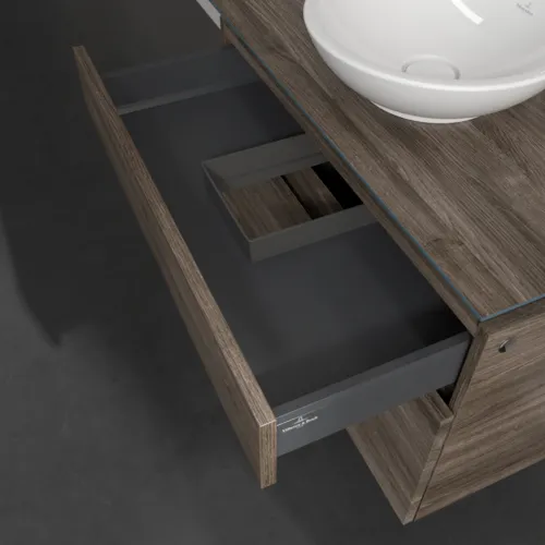 VILLEROY BOCH Legato toaletní skříňka, 2 výsuvy, 800 x 550 x 500 mm, Kamenný dub / Kamenný dub #B57000RK, obrázek 7