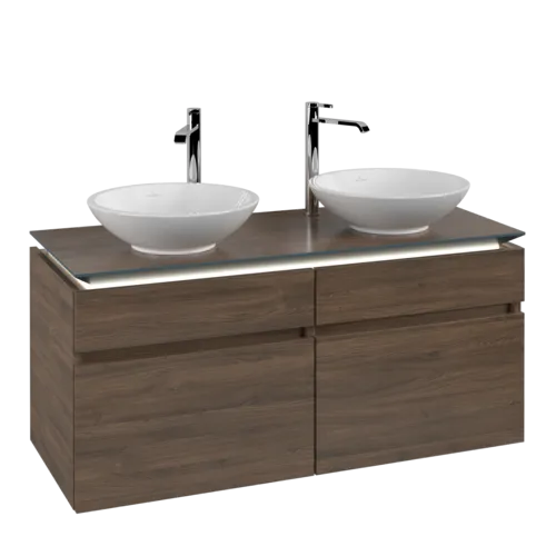 VILLEROY BOCH Legato toaletní skříňka, s osvětlením, 4 výsuvy, 1200 x 550 x 500 mm, Arizona Oak / Arizona Oak #B584L0VH