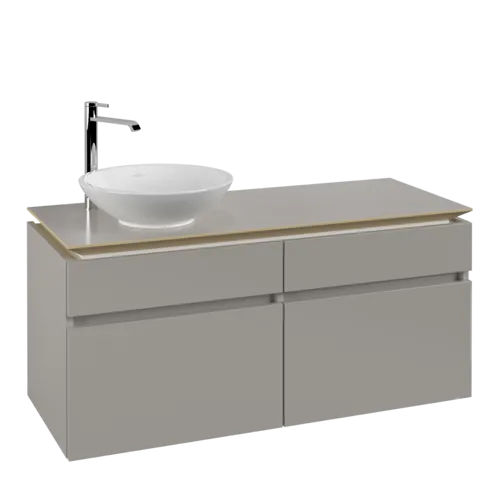 VILLEROY BOCH Legato toaletní skříňka, 4 výsuvy, 1200 x 550 x 500 mm, Soft Grey / Soft Grey #B58000VK
