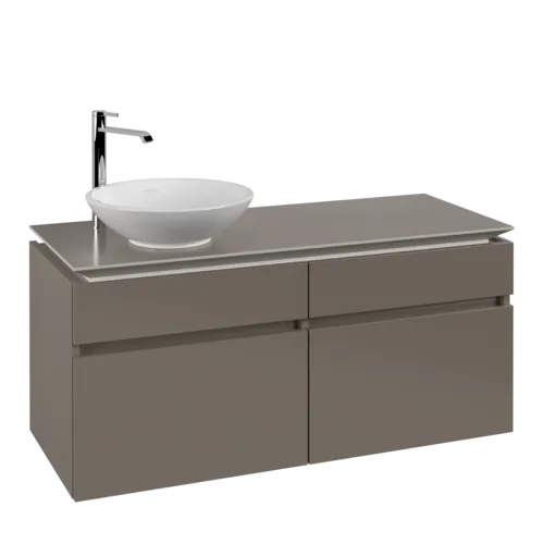 VILLEROY BOCH Legato toaletní skříňka, 4 výsuvy, 1200 x 550 x 500 mm, Truffle Grey / Truffle Grey #B58000VG