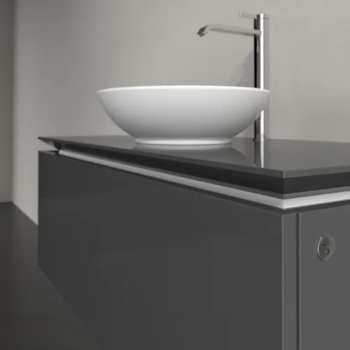 VILLEROY BOCH Legato toaletní skříňka, s osvětlením, 1 zásuvka, 1000 x 380 x 500 mm, lesklá šedá / lesklá šedá #B571L0FP, obrázek 4