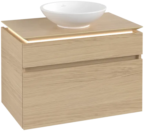 VILLEROY BOCH Legato toaletní skříňka, s osvětlením, 2 výsuvy, 800 x 550 x 500 mm, severský dub / severský dub #B570L0VJ