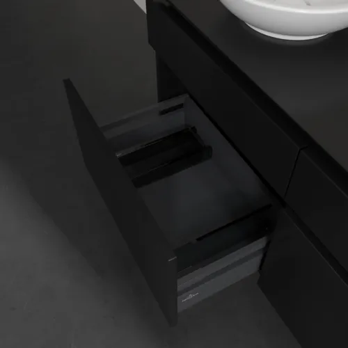 VILLEROY BOCH Legato toaletní skříňka, s osvětlením, 4 výsuvy, 1200 x 550 x 500 mm, černý matný lak / černý matný lak #B584L0PD, obrázek 5