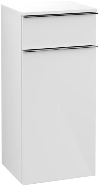 VILLEROY BOCH Venticello boční skříňka, 1 dveře, 1 zásuvka, 404 x 866 x 372 mm, lesklá bílá / lesklá bílá #A95001DH
