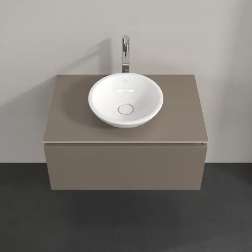 VILLEROY BOCH Legato toaletní skříňka, 1 zásuvka, 800 x 380 x 500 mm, Truffle Grey / Truffle Grey #B56900VG, obrázek 4