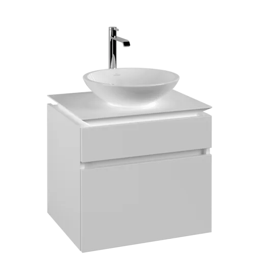 VILLEROY BOCH Legato toaletní skříňka, 2 výsuvy, 600 x 550 x 500 mm, bílá matná / bílá matná #B56800MS