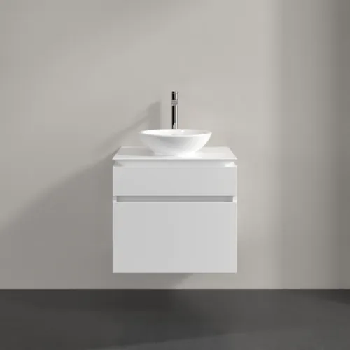 VILLEROY BOCH Legato toaletní skříňka, 2 výsuvy, 600 x 550 x 500 mm, bílá matná / bílá matná #B56800MS, obrázek 3