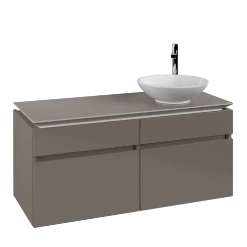 VILLEROY BOCH Legato toaletní skříňka, 4 výsuvy, 1200 x 550 x 500 mm, Truffle Grey / Truffle Grey #B58200VG